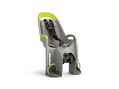 Hamax Amaze Child Bike Seat With Carrier Adapter 2024: Light Grey/Light Grey Lime