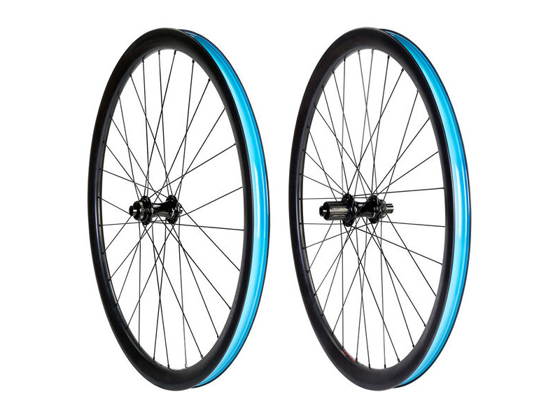 Halo Carbaura XCD35 Road Pair 35mm deep carbon Disc rim, 28H Ft/32H Rr 11sp Shimano click to zoom image