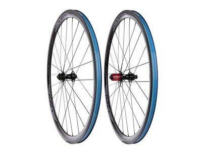 Halo Carbaura RCD35 Road Pair 35mm deep carbon Disc rim, 16/8H Ft/Rr 11sp Campag Black