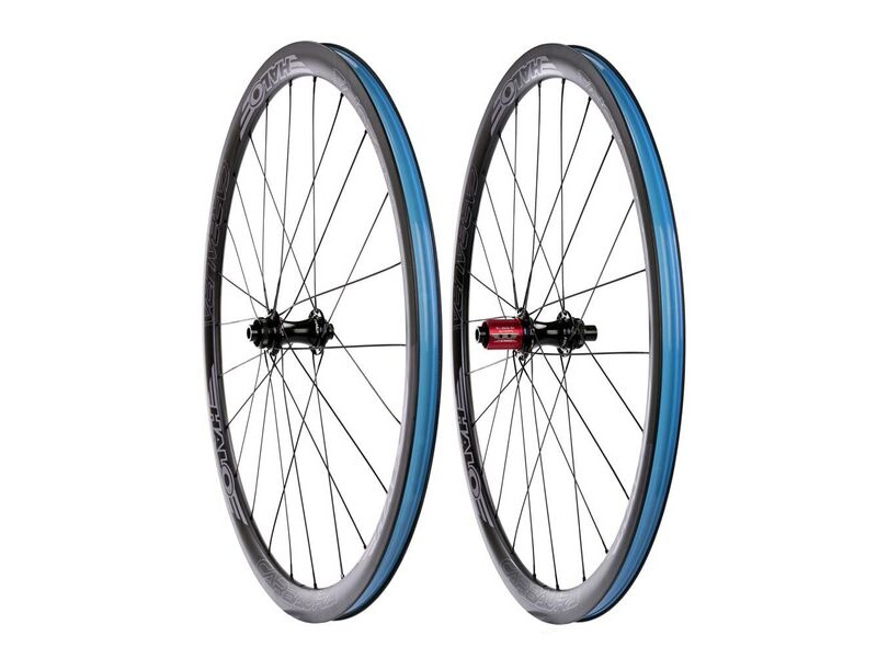 Halo Carbaura RCD35 Road Pair 35mm deep carbon Disc rim, 16/8H Ft/Rr 11sp Shimano Black click to zoom image