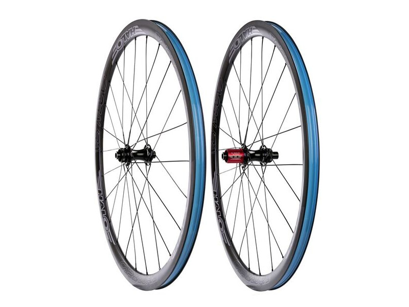 Halo Carbaura RCD35 Road Pair 35mm deep carbon Disc rim, 16/8H Ft/Rr 11sp SRAM XD-R Black click to zoom image