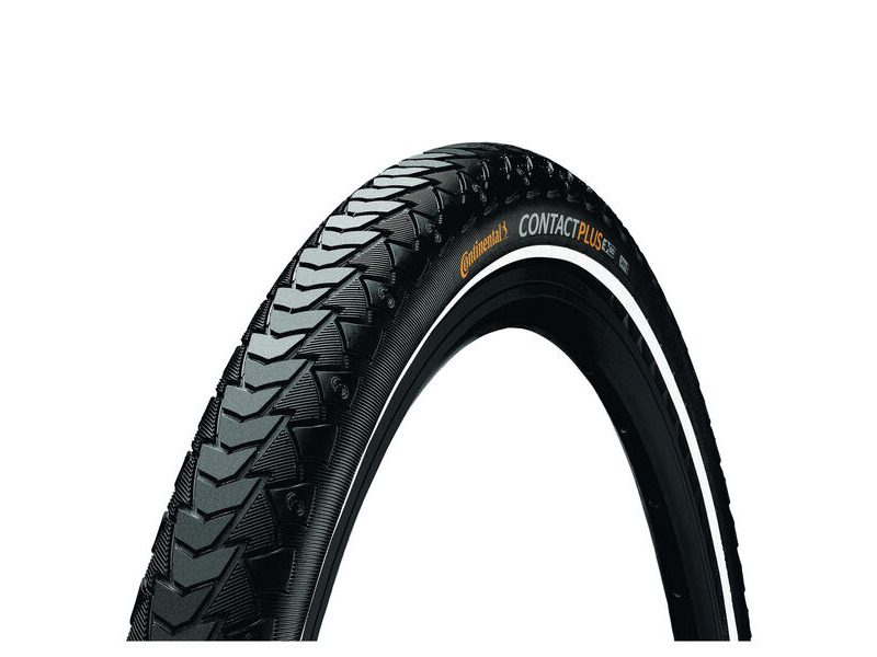 Continental Contact Plus Reflex - Wire Bead Black/Black Reflex 26x1.75" click to zoom image