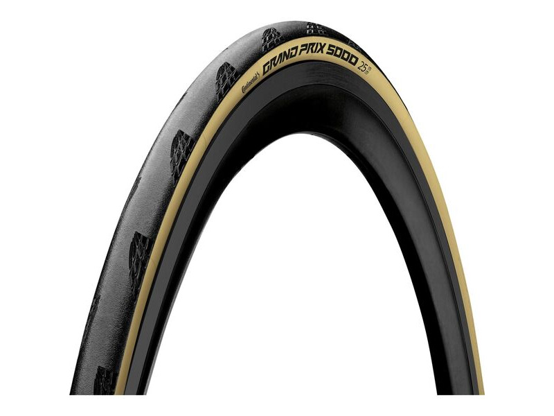 Continental Grand Prix 5000 All-season Foldable Tyre 2022: Black/Cream 700x28c 28" click to zoom image