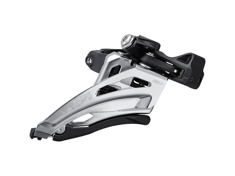 Shimano FD-M4100-M Deore front derailleur, 10-speed double, side swing, mid clamp click to zoom image