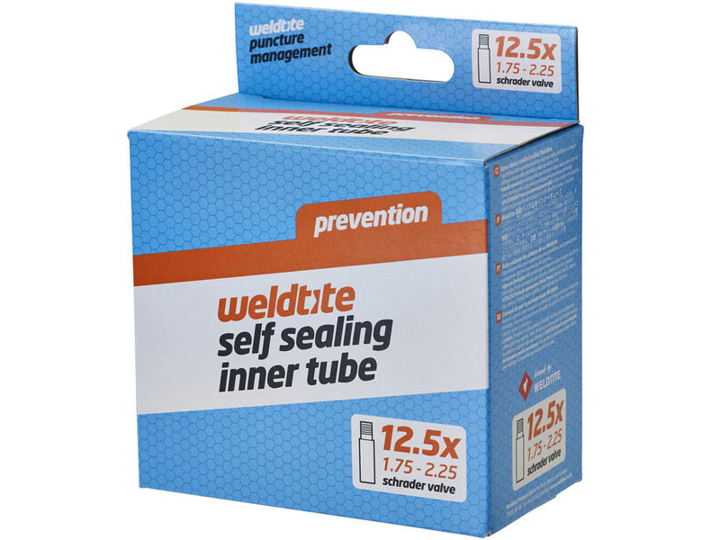 Weldtite Self-Sealing 12 1/2 x 1.75 - 2.125" Inner Tube - Schrader Valve click to zoom image
