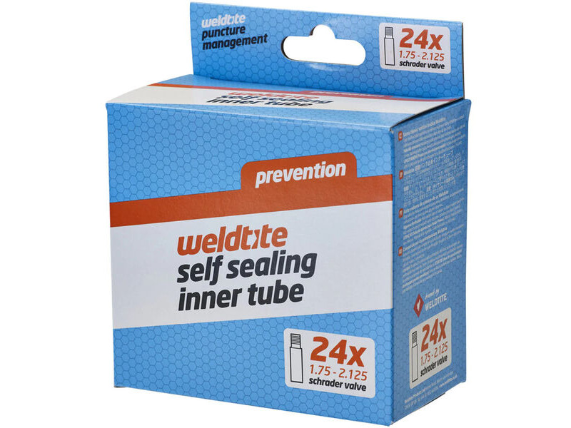 Weldtite Self-Sealing 24 x 1.75 - 2.125" Inner Tube - Schrader Valve click to zoom image