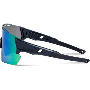 Madison Stealth Glasses - matt dark grey / green mirror click to zoom image