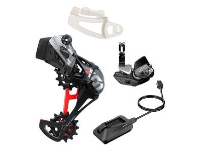 Sram X01 Eagle Axs Upgrade Kit (Rear Der W/Battery And Battery Protector, Rocker Paddle Controller W/Clamp, Charger/Cord, Chain Gap Tool)  RED  click to zoom image
