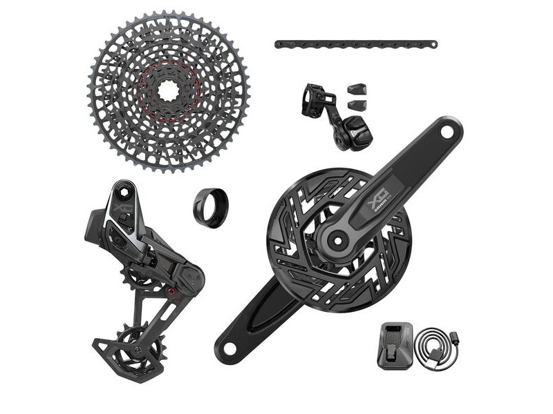 Sram X0 T-type Eagle E-mtb Bosch Transmission Axs Groupset (Rd W/Battery/Charger/Cord, Ec Pod Ult, Fc X0 Bosch Isis 160 W/Cap, Cr T-type 36t,clip-on Guard, Cn 126l, Cs Xs-1295 10-52t) 36t click to zoom image