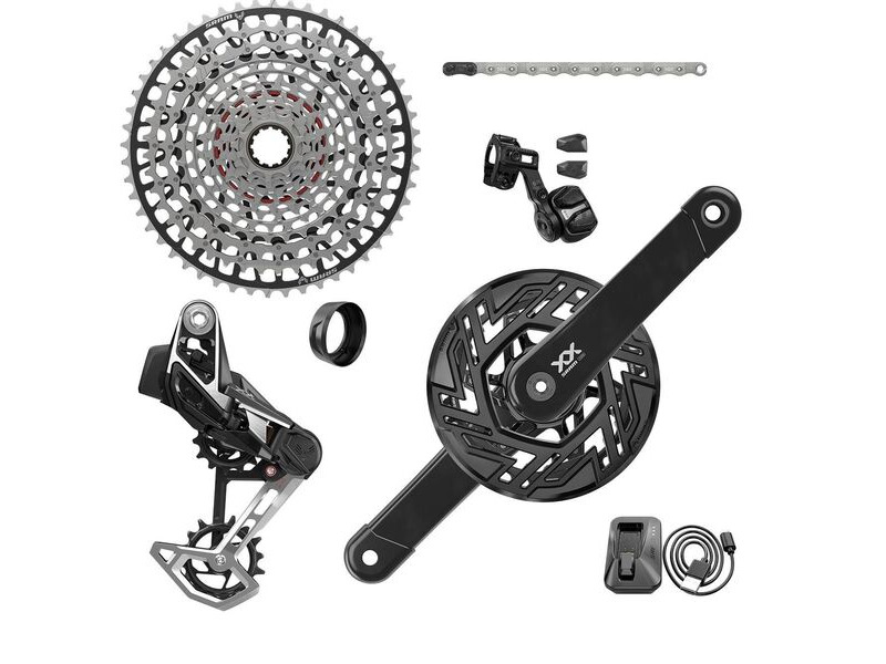 Sram Xx T-type Eagle E-mtb Bosch Transmission Axs Groupset (Rd W/Battery/Charger/Cord, Ec Pod Ult, Fc Xx Bosch Isis 165 W/Cap, Cr T-type 36t,clip-on Guard, Cn 126l, Cs Xs-1297 10-52t) 10-52t click to zoom image