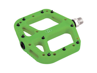 Oxford Loam 20 Nylon Flat Pedals Black  GREEN  click to zoom image