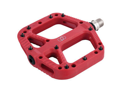 Oxford Loam 20 Nylon Flat Pedals Black  RED  click to zoom image