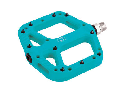 Oxford Loam 20 Nylon Flat Pedals Black  TURQUOISE  click to zoom image