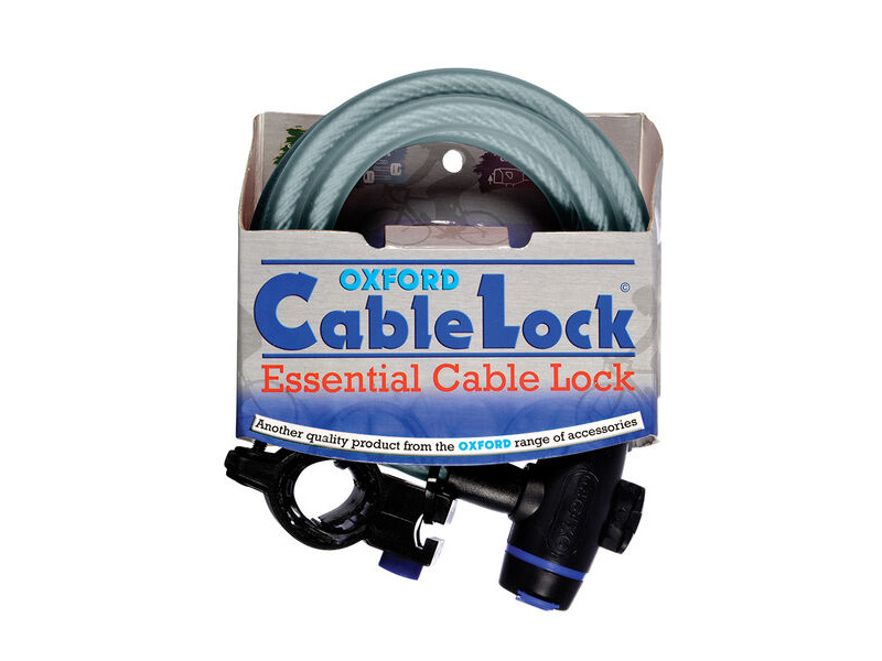 Oxford Cable Lock 12mm x 1800mm Clear click to zoom image