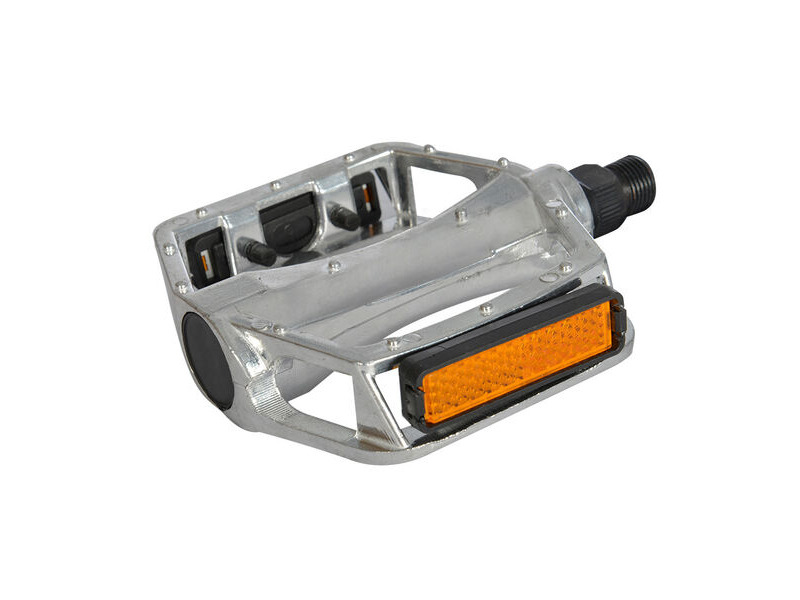 Oxford Alloy Eco Platform Pedals 9/6" - Silver click to zoom image