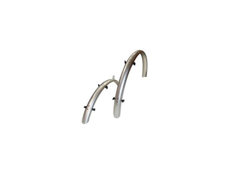 Oxford 700c Hybrid 56mm Mudguard Set Silver click to zoom image