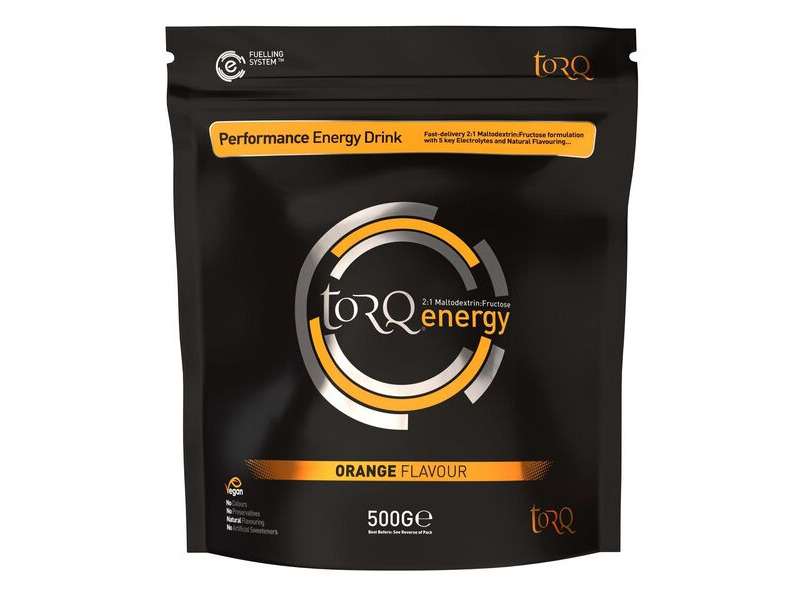 Torq Fitness Natural Energy Drink (1 X 500g): Orange click to zoom image