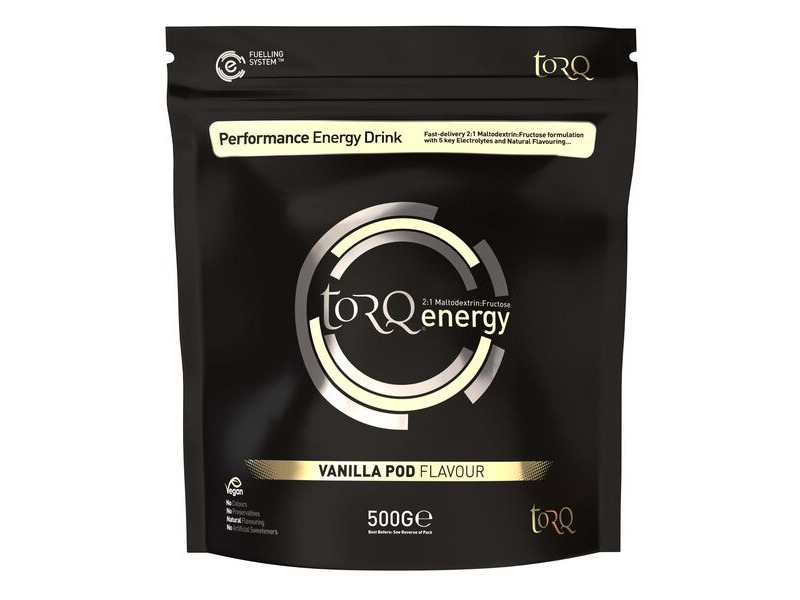 Torq Fitness Natural Energy Drink (1 X 500g): Vanilla Pod click to zoom image