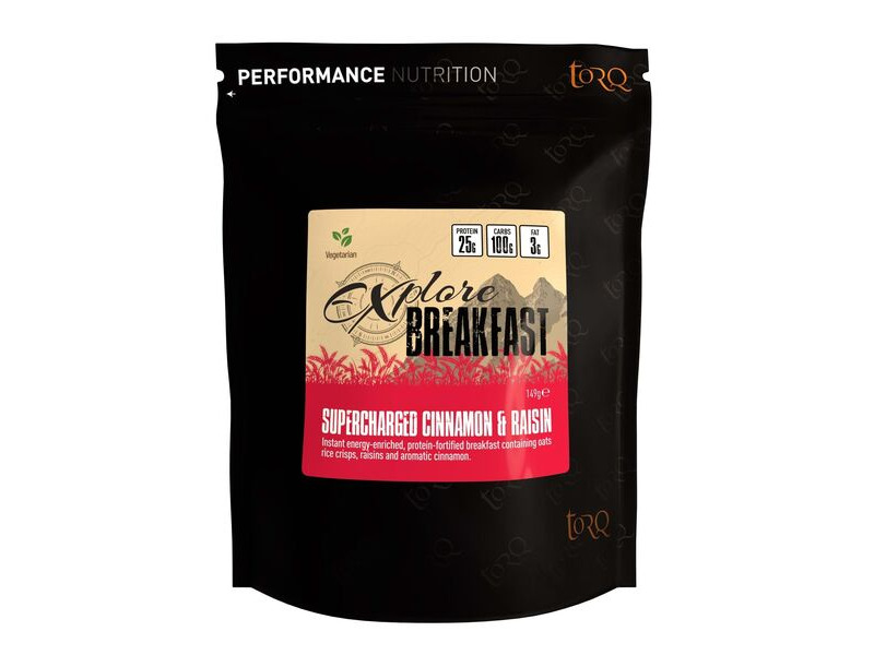 Torq Fitness Explore Breakfast Cereal: Cinnamon & Raisin 146g click to zoom image