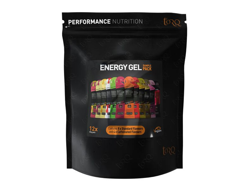 Torq Fitness Torq Gel Taster Pack - 12 Flavours [8 Regular/4 Natural Caffeine]: click to zoom image