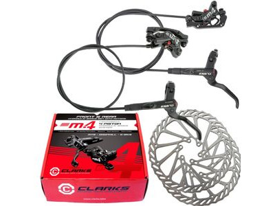 Clarks Cycle Systems M4 - 4-Piston Hydraulic Disc Brake Front & Rear 160mm