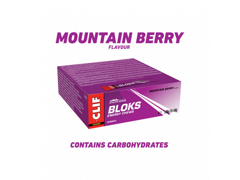 Clif Blok Energy Chews (18 Pack) Mountain Berry click to zoom image