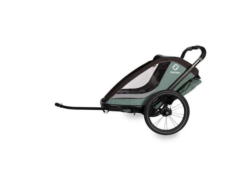 Hamax Cocoon Child Bike Trailer Green/Black click to zoom image