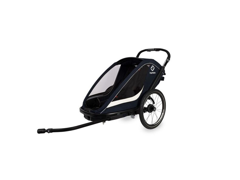 Hamax Breeze Twin Child Bike Trailer Navy/Cream click to zoom image