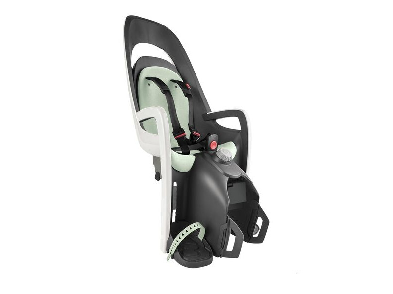 Hamax Caress Child Bike Seat Pannier Rack Version White/Mint click to zoom image
