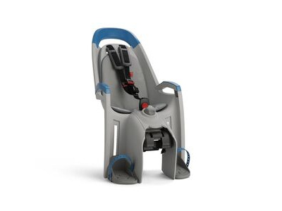 Hamax Amaze Child Bike Seat With Carrier Adapter 2024: Light Grey/Petrol Blue/Light Grey