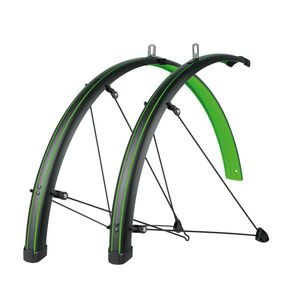 SKS Bluemels Stingray 28 Mudguard Set 45mm 45MM MATT BLACK/LIME GREE  click to zoom image