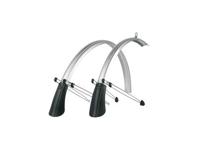 SKS Commuter Mudguard Set With Spoiler Silver 26" 60mm