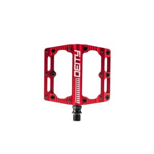 Deity Black Kat Pedals 100x100mm  RED  click to zoom image