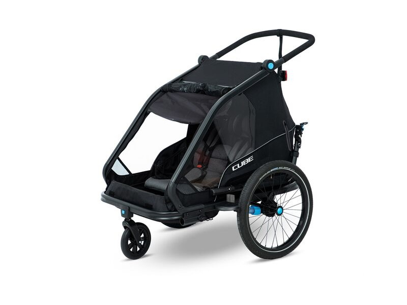 Cube Bikes Kids Trailer Double Cmpt Black click to zoom image