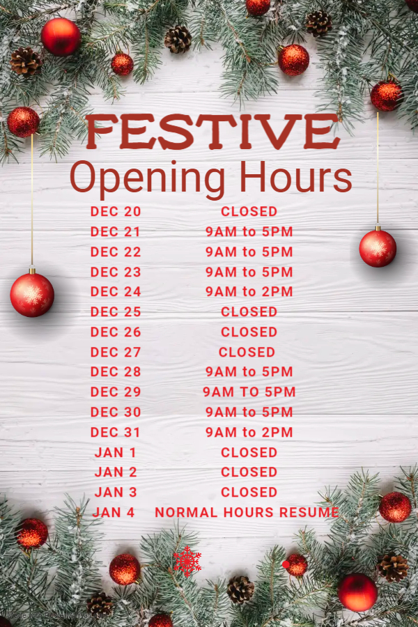 Xmas Hours
